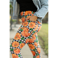 Ready to Ship  | The Peyton Plaid Pumpkin Leggings