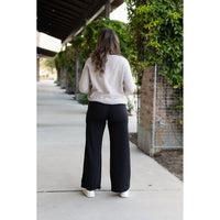 Jenna Comfy Wide Leg Fleece Pants with pockets and drawstring waist
Buttery soft wide leg fleece pants for women by Julia Rose
