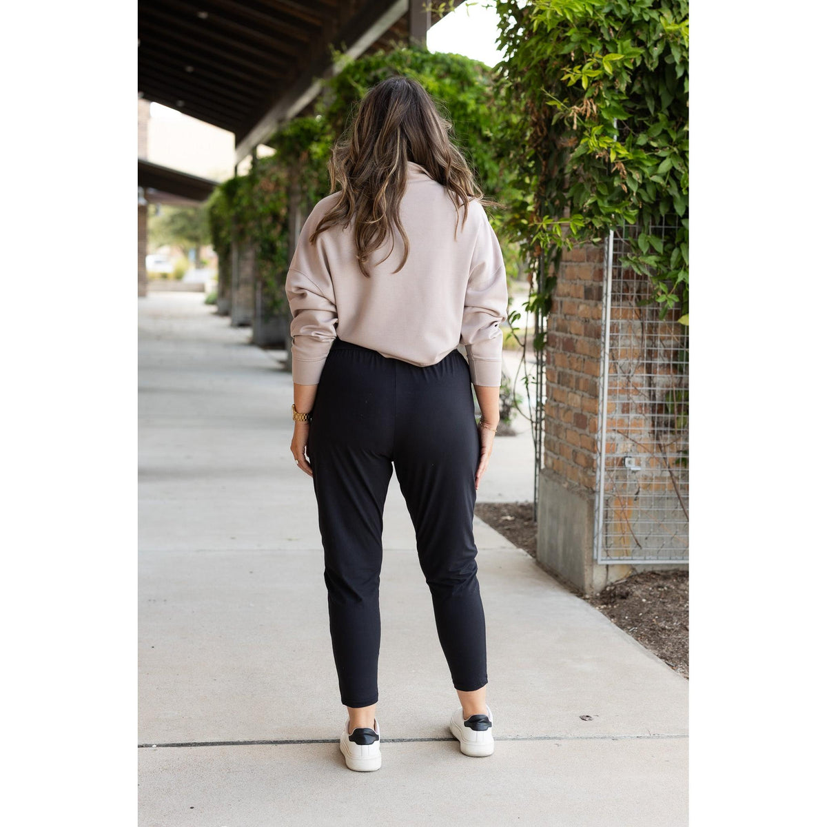 Soft stretch harem joggers with drawstring waistband pockets by Julia Rose