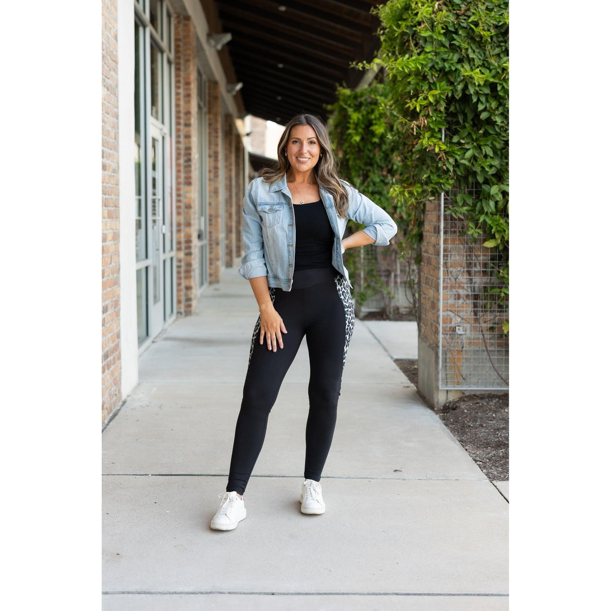 Ready to Ship  | The Sabrina - Snow Leopard Panel Leggings