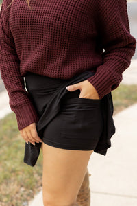 Ready to Ship | The Brielle Black Skort - Round 6*