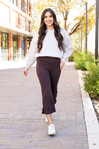 Ready to Ship  | The Whitney - Brown High Waisted Gaucho Pants ROUND 2 *