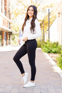 Ready to Ship | BLACK FULL-LENGTH Leggings with POCKET  - Luxe Leggings by Julia Rose®