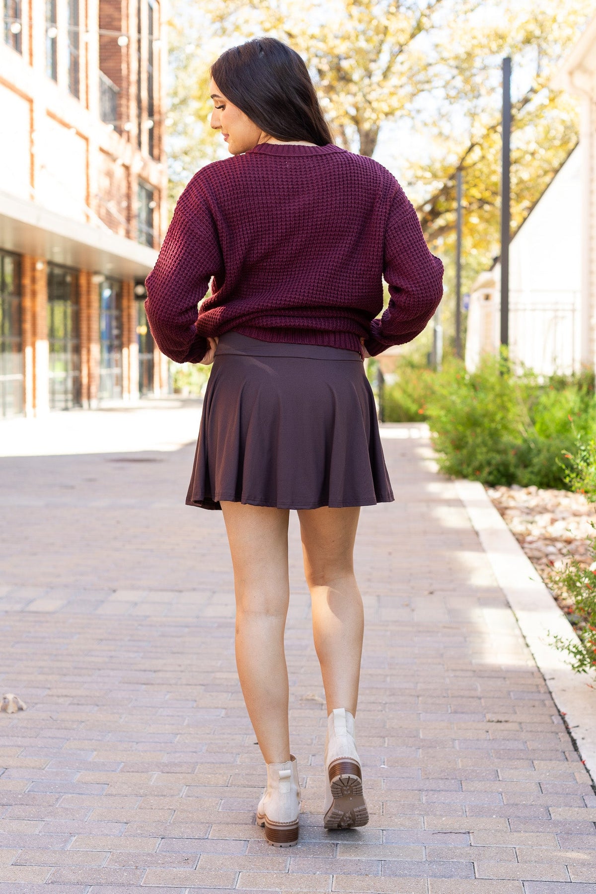 Ready to Ship | The Britt - Brown Skort*