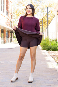 Ready to Ship | The Britt - Brown Skort*