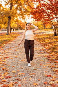 Brinley - Brown Fleece Joggers