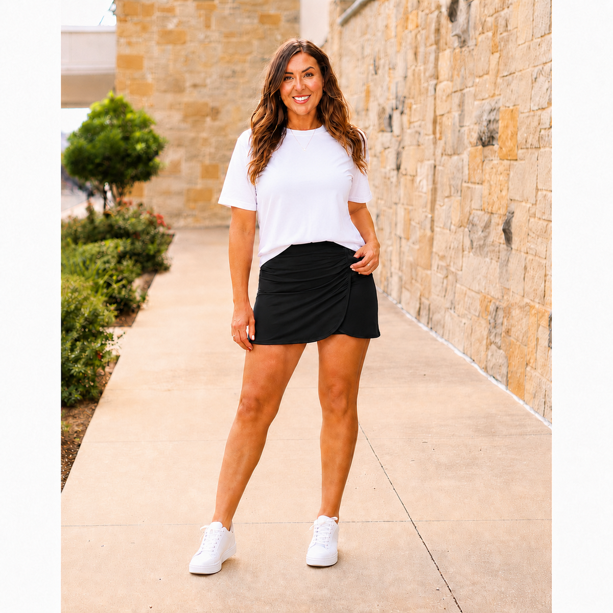 Black A-Line Skort
