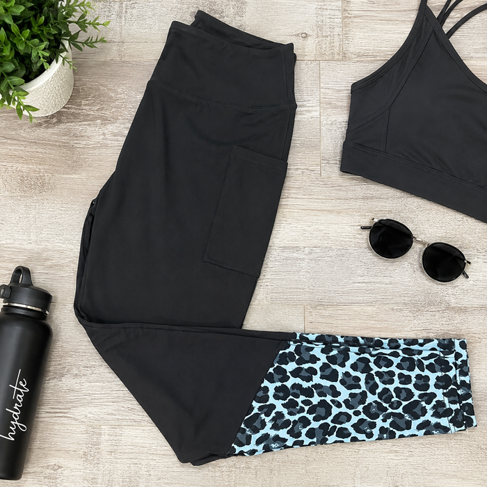 Snow Leopard Ankle Panel Leggings