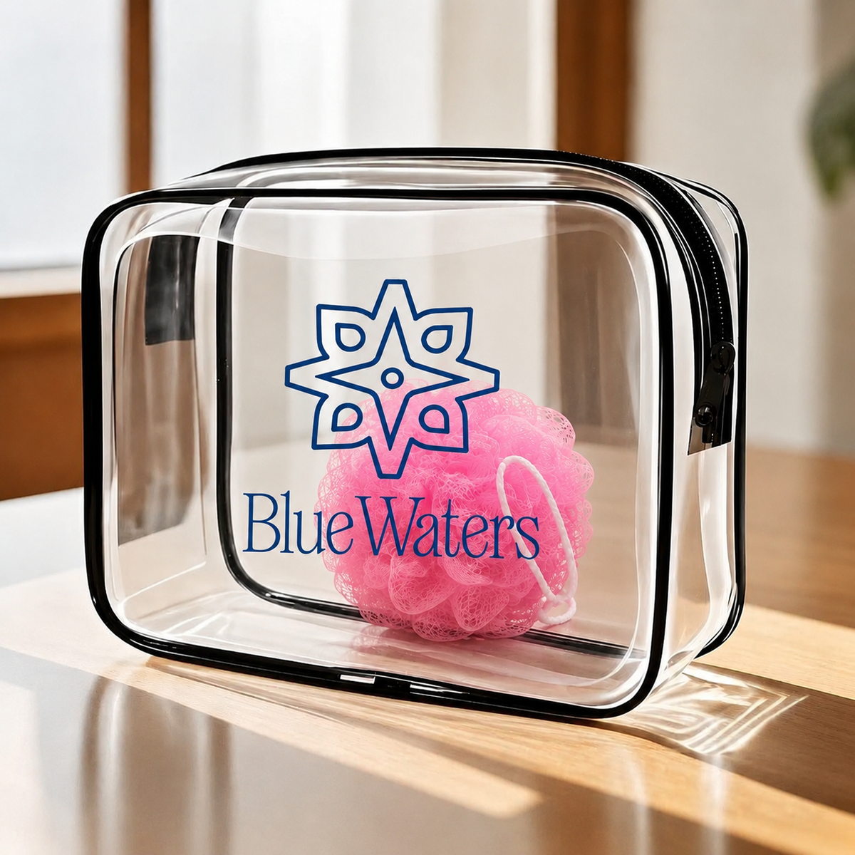 Blue Waters Travel Pouch and Loofah Combo
