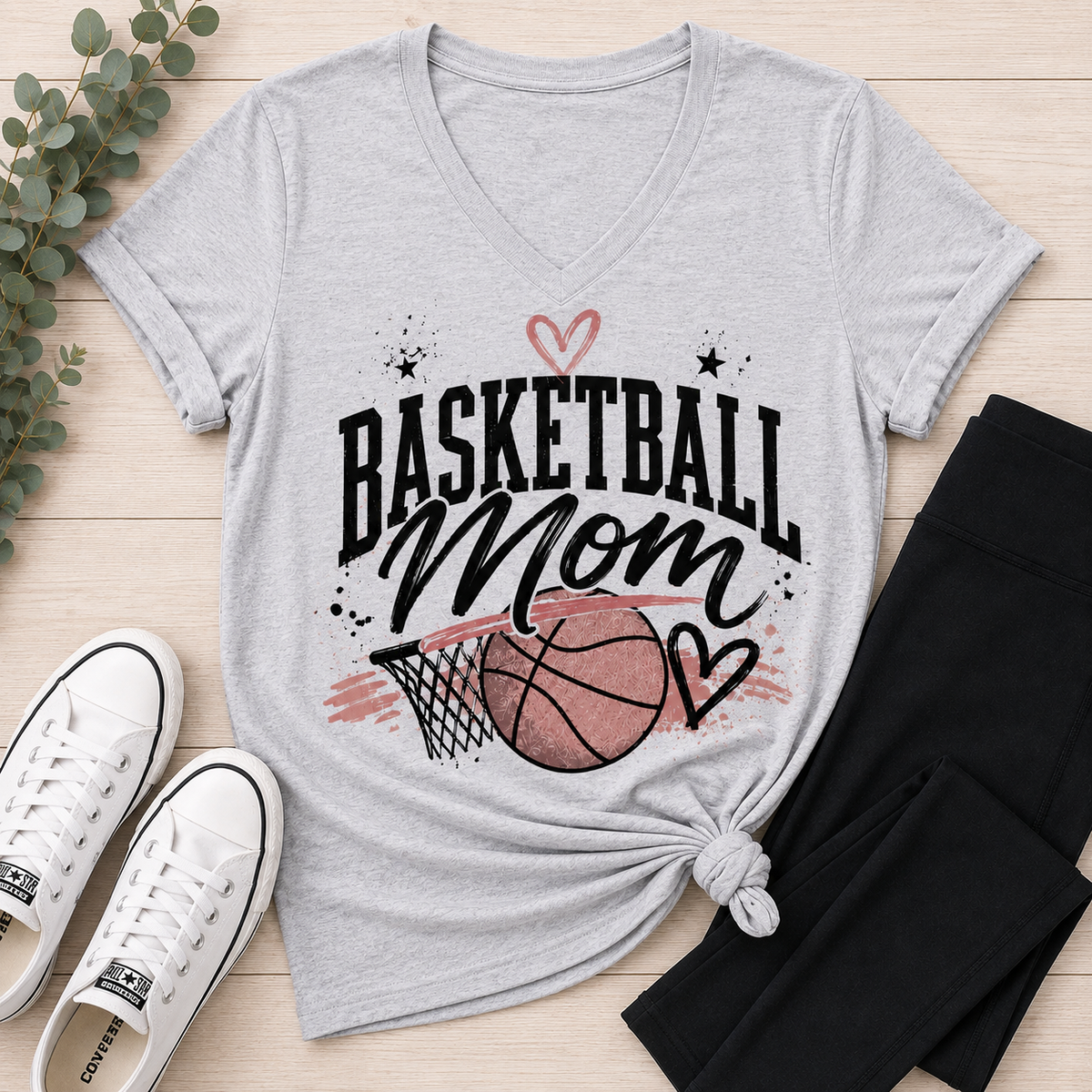 Basketball mom V-NECK