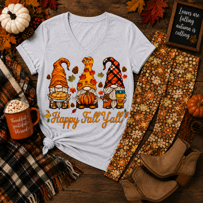 Happy Fall Y'all V-NECK