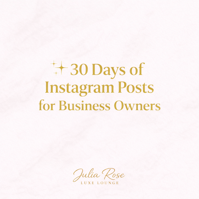 ✨ 30 Days of Instagram Posts for Business Owners ✨