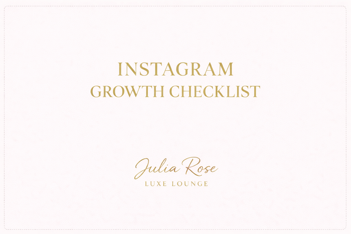 ✨ Instagram Growth Checklist ✨