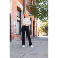 Ready to Ship | The Vanessa - 30” - Black Bootcut Leggings R3