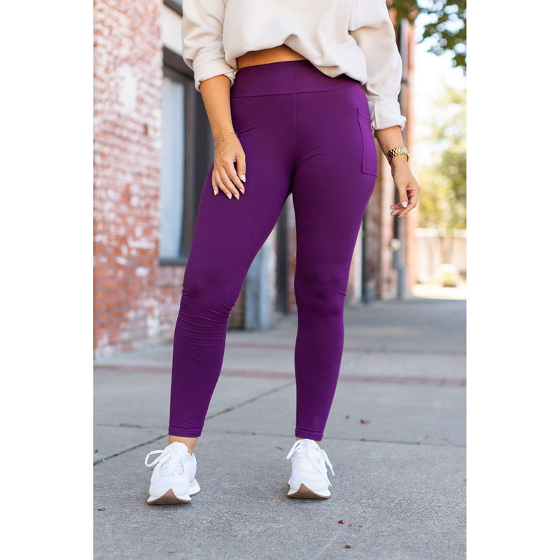 Ready to Ship | The Kinsley Purple Full Length Leggings - Luxe Leggings by Julia Rose®