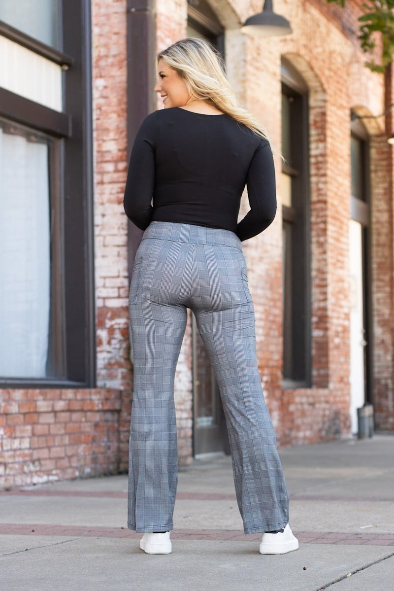 Ready to Ship | The Felicity 30"  Plaid Bootcut Leggings