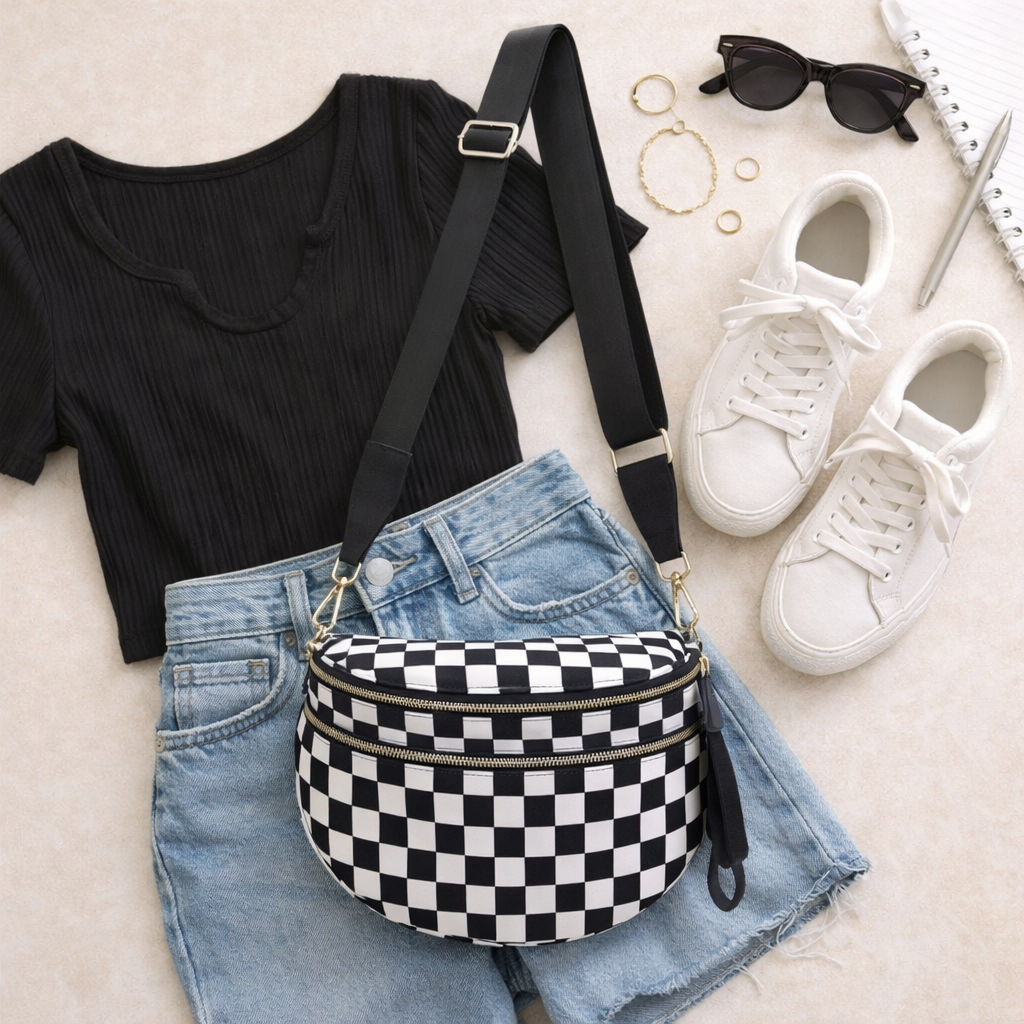 Cleo - Checkered Sling Bag