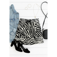 Ready to Ship | The Zoe - Zebra Print Jogger Skirt