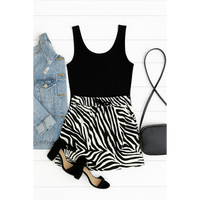 Ready to Ship | The Zoe - Zebra Print Jogger Skirt
