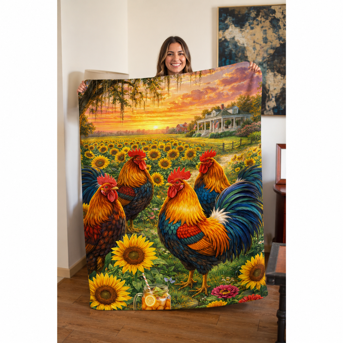 Rooster Blanket 🐓🌻