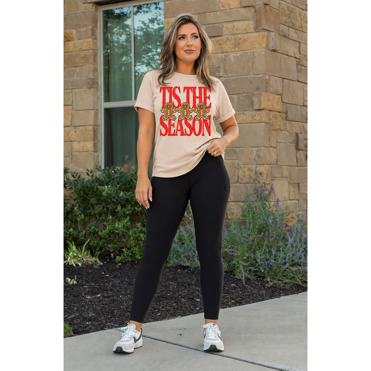 Lilla -   Black Fleece Full Length Leggings with Pockets