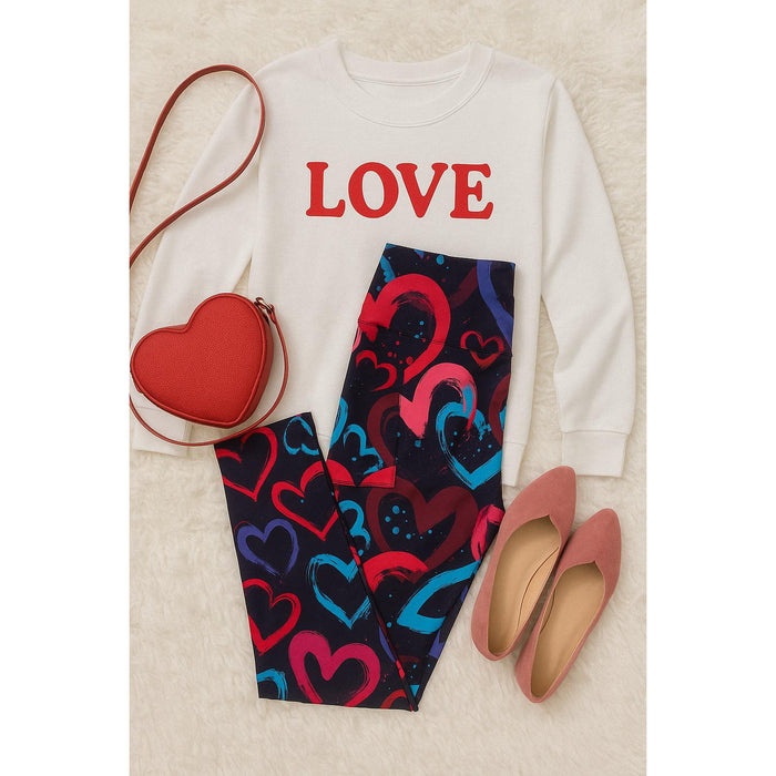 Ready to Ship | Heart Graffiti Leggings