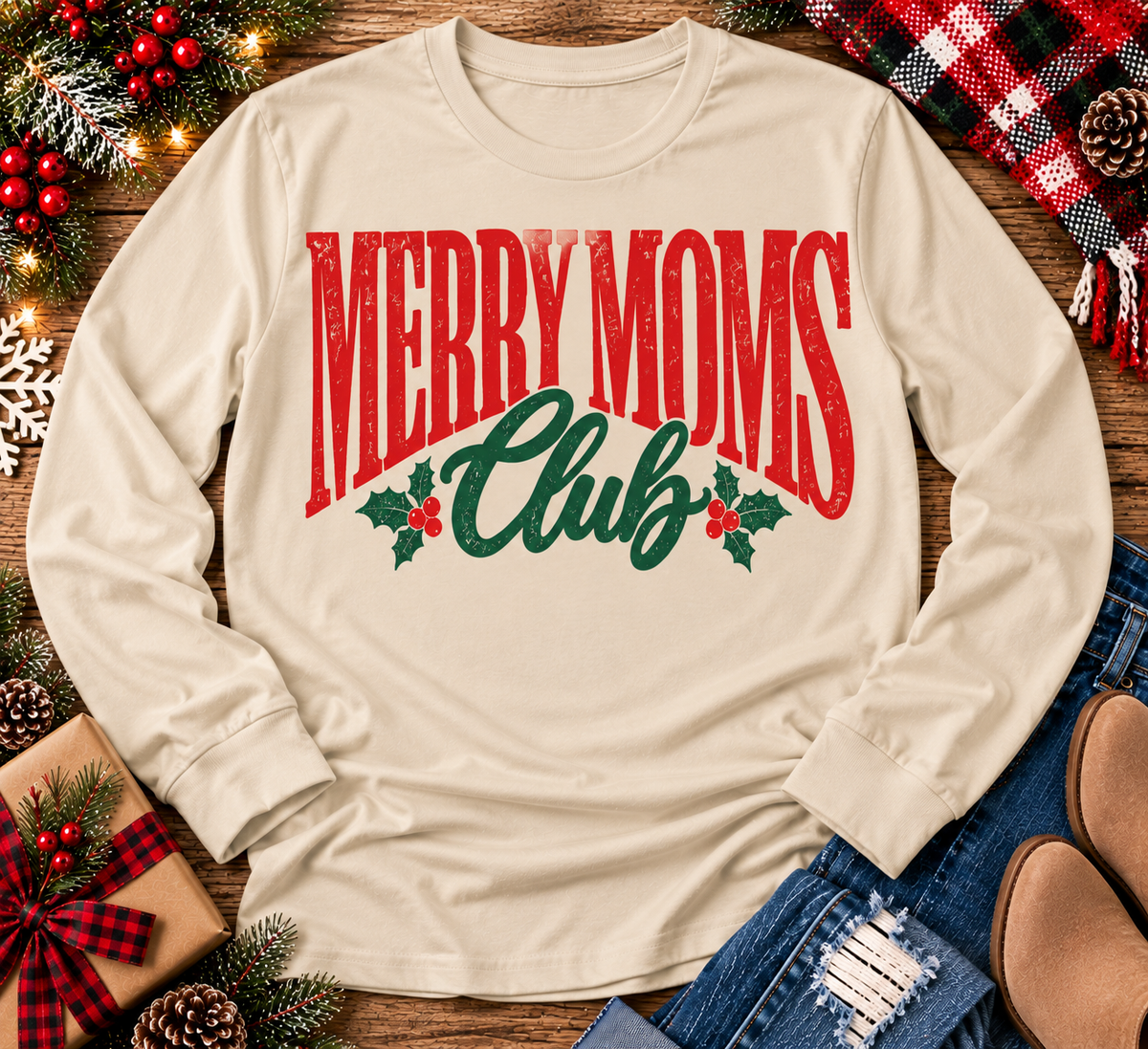 Merry Moms Club Graphic Apparel
