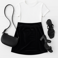 Ready to Ship | The Scarlett - Black Velvet Skirt