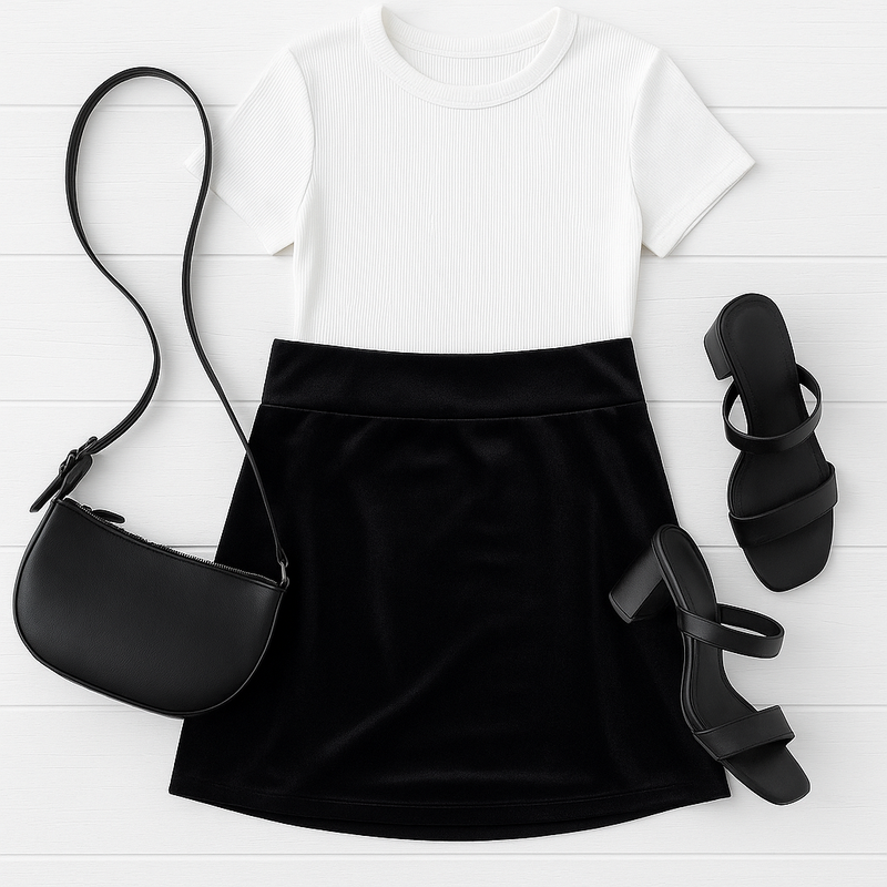 Ready to Ship | The Scarlett - Black Velvet Skirt