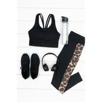 Stylish leopard print panel leggings for everyday wear