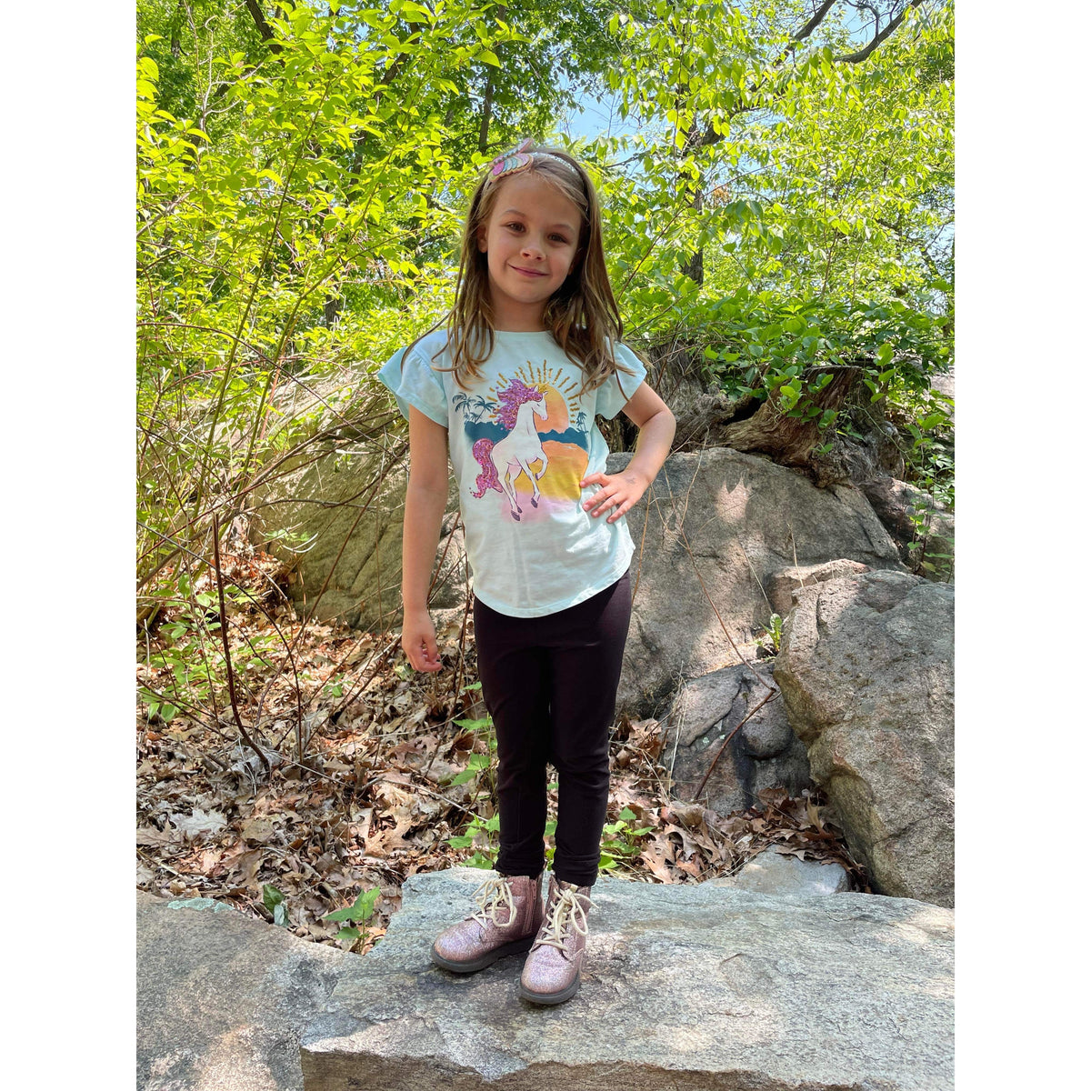 Julia Rose kids luxe leggings capris and biker shorts, Kids wearing Julia Rose luxe leggings