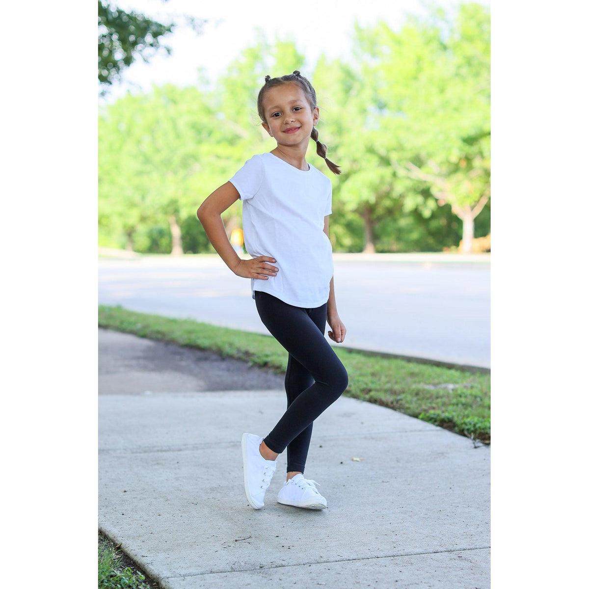 Julia Rose kids luxe leggings capris and biker shorts, Kids wearing Julia Rose luxe leggings