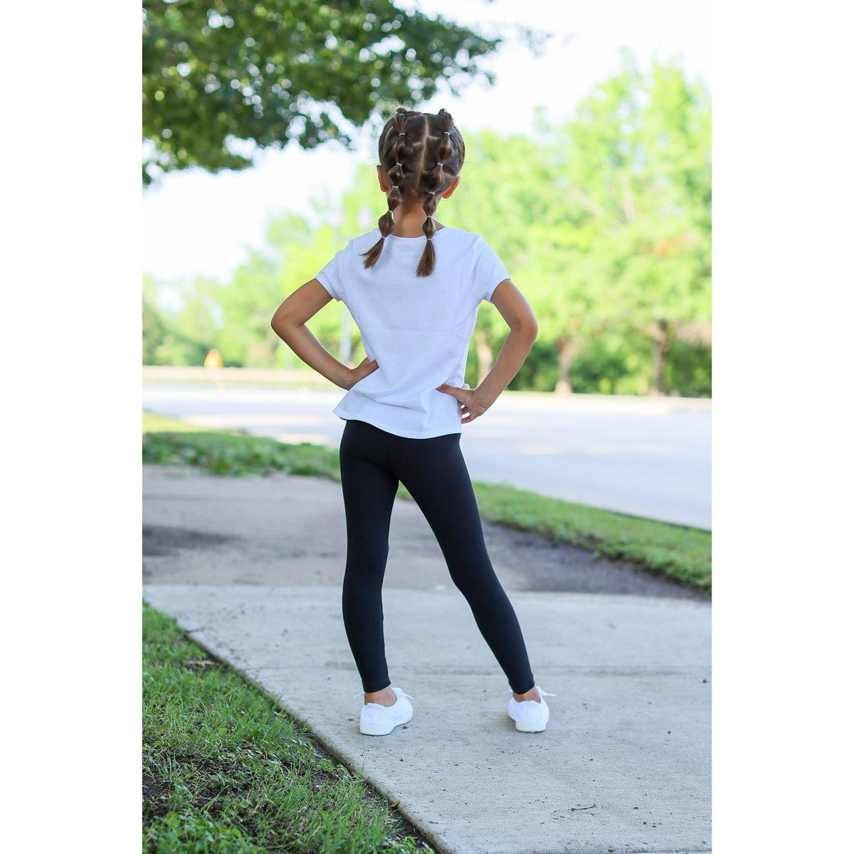 Julia Rose kids luxe leggings capris and biker shorts, Kids wearing Julia Rose luxe leggings