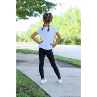 Julia Rose kids luxe leggings capris and biker shorts, Kids wearing Julia Rose luxe leggings