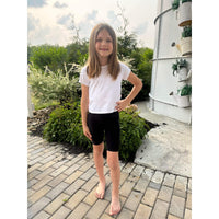 Julia Rose kids luxe leggings capris and biker shorts, Kids wearing Julia Rose luxe leggings