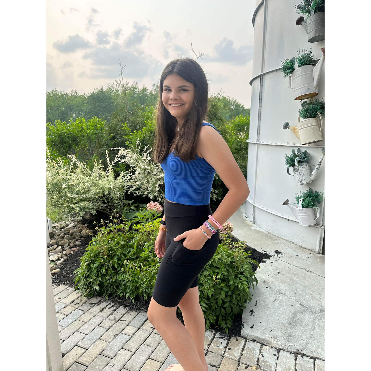 Julia Rose kids luxe leggings capris and biker shorts, Kids wearing Julia Rose luxe leggings