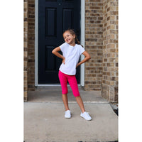 Julia Rose kids luxe leggings capris and biker shorts, Kids wearing Julia Rose luxe leggings