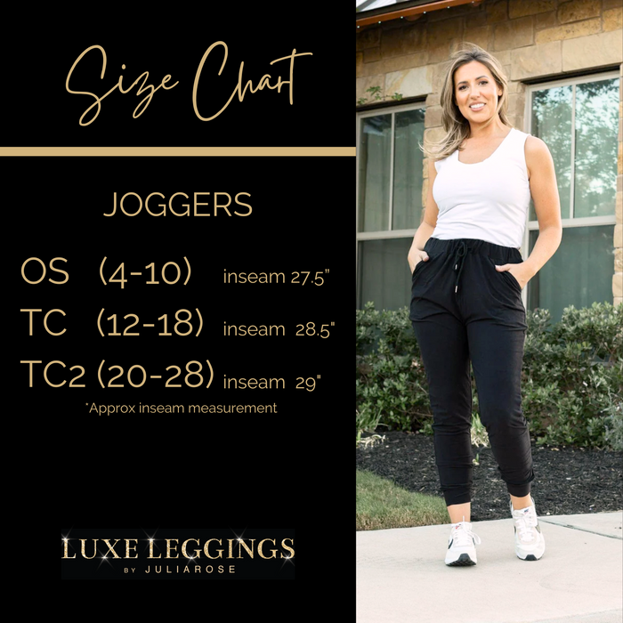 Julia Rose The Reagan black joggers, Women wearing black joggers Luxe Leggings by Julia Rose